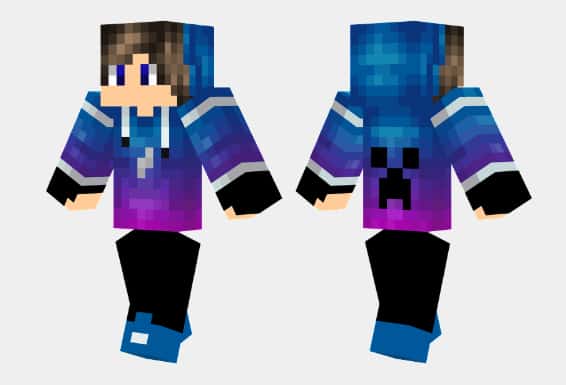 Gradient Hoodie - Minecraft Skin Download | Minecraft Gradient Hoodie Skin